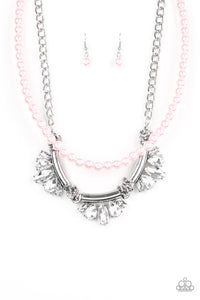 Paparazzi ~ Bow Before The Queen ~ White Pearl Necklace Set