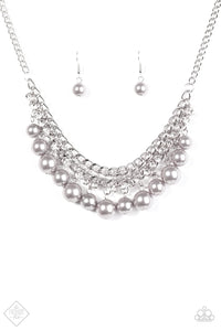Paparazzi ~ Box Office Bombshell ~ Silver Necklace Set (Fashion Fix Exclusive)