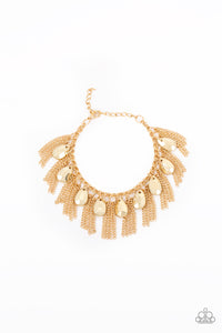 Paparazzi ~ Bragging Rights ~ Gold Necklace and Bracelet Set