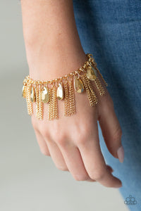 Paparazzi ~ Bragging Rights ~ Gold Necklace and Bracelet Set