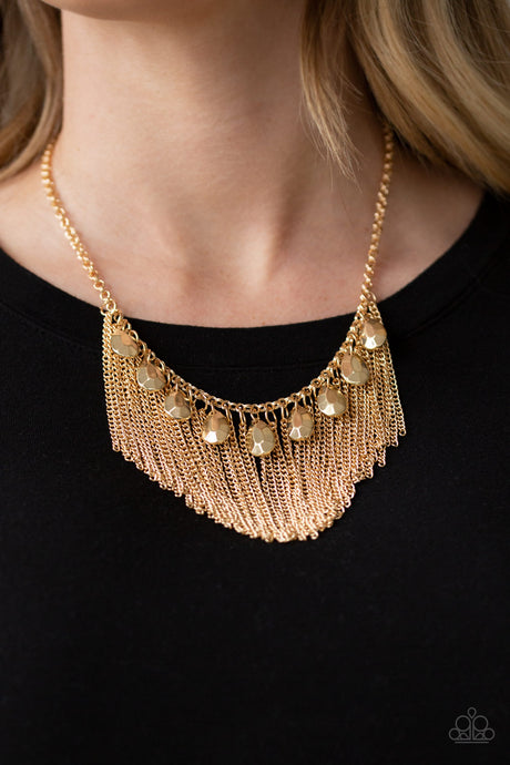 Paparazzi ~ Bragging Rights ~ Gold Necklace Set