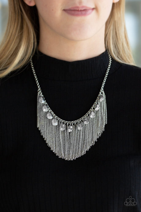 Paparazzi ~ Bragging Rights ~ Silver Necklace and Bracelet Set