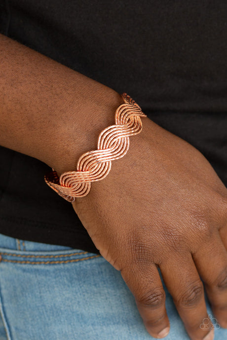 Paparazzi ~ Braided Brilliance ~ Copper Cuff Bracelet