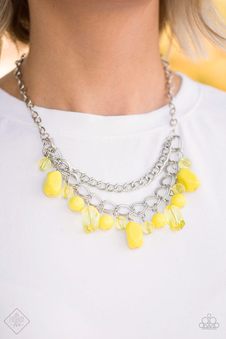 Paparazzi ~ Brazilian Bay ~ Yellow Necklace Set (Fashion Fix Exclusive)