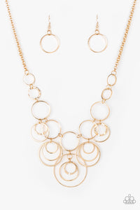 Paparazzi ~ Break The Cycle ~ Gold Necklace Set