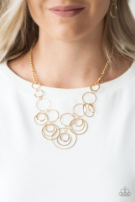 Paparazzi ~ Break The Cycle ~ Gold Necklace Set