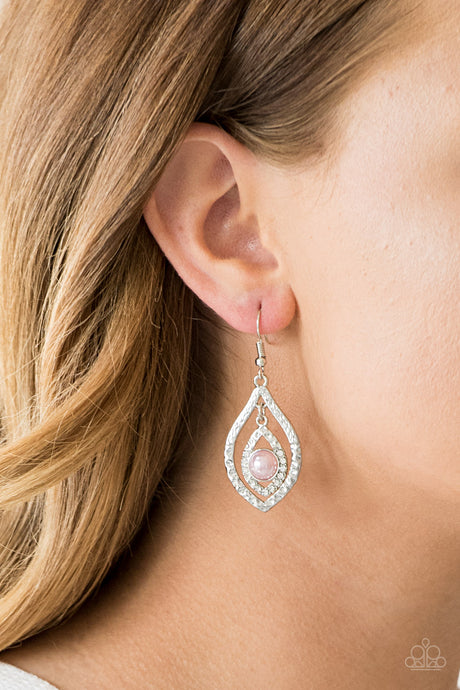Paparazzi  ~ Breaking Glass Ceilings ~ Pink Earrings