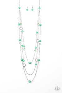 Paparazzi ~ Brilliant Bliss ~ Green Necklace Set