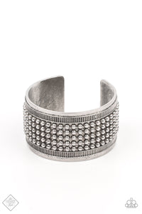 Paparazzi ~ Bronco Bust ~ Silver Cuff Bracelet (Fashion Fix Exclusive)