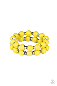 Paparazzi ~ Bubble Blast Off ~ Yellow Bracelet