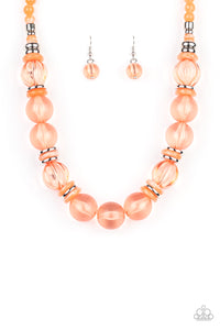 Paparazzi ~ Bubbly Beauty ~ Orange Necklace Set