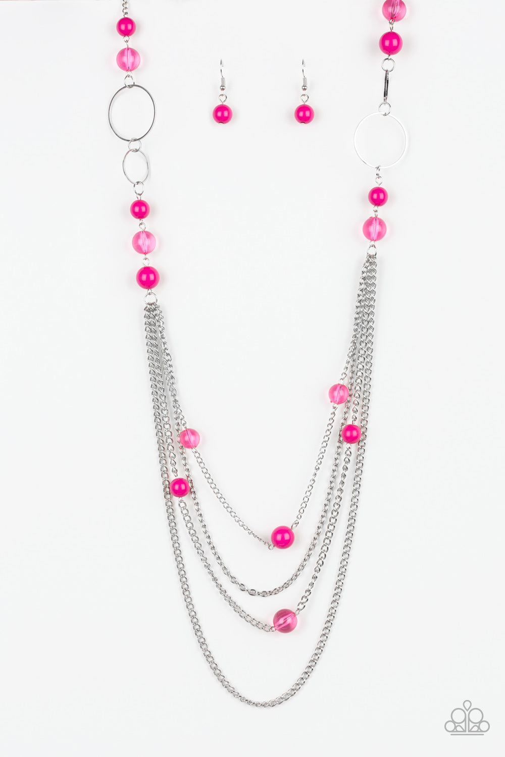 Paparazzi ~ Bubbly Bright ~ Pink Necklace Set