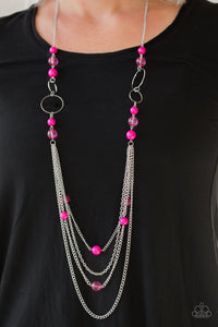 Paparazzi ~ Bubbly Bright ~ Pink Necklace Set