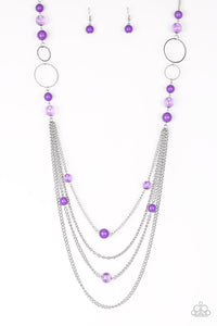 Paparazzi ~ Bubbly Bright ~ Purple Necklace Set