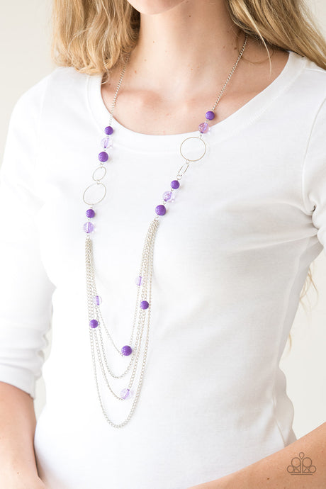 Paparazzi ~ Bubbly Bright ~ Purple Necklace Set