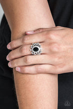 Load image into Gallery viewer, Paparazzi ~ Burn Bright ~ Black Ring with Stretchy Band