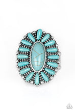 Load image into Gallery viewer, Paparazzi ~ Cactus Cabana ~ Blue Turquoise  Ring with Stretchy Band