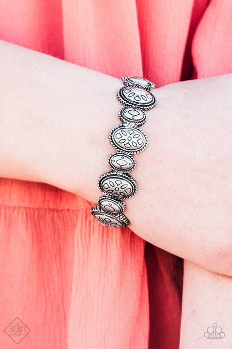 Paparazzi ~ Cactus Cay ~ Silver Bracelet (Fashion Fix Exclusive)