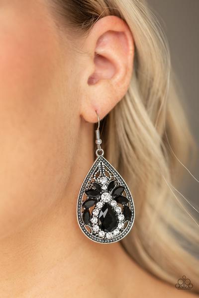 Paparazzi - Candlelight Sparkle - Black Earrings