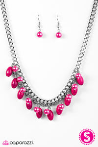 Paparazzi ~ Can't BEAD Tamed ~ Pink Necklace Set