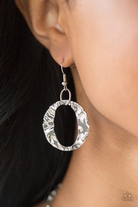 Paparazzi ~  Capital Contour ~ Silver Necklace Set