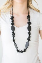Load image into Gallery viewer, Paparazzi ~ Carefree Cococay ~ Black Wooden Bead Necklace Set