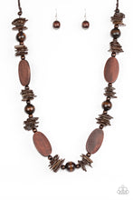 Load image into Gallery viewer, Paparazzi ~ Carefree Cococay ~ Brown Wooden Bead Necklace Set