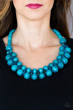 Load image into Gallery viewer, Paparazzi - Caribbean Cover Girl - Blue Wooden Bead Necklace - Klassy Jewelz Boutique