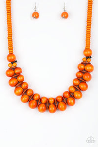 Paparazzi - Caribbean Cover Girl - Brown Wooden Bead Necklace - Klassy Jewelz Boutique