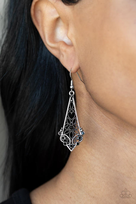 Paparazzi ~ Casablanca Charisma ~ Black Earrings