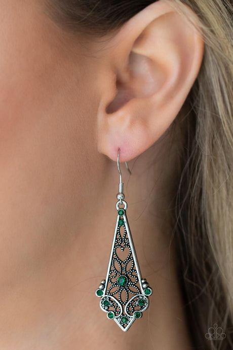 Paparazzi ~ Casablanca Charisma ~ Green Earrings
