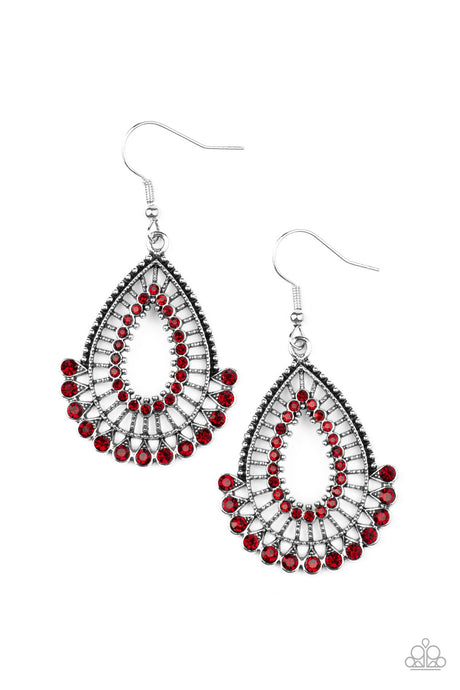 Paparazzi - Castle Collection - Red Earrings