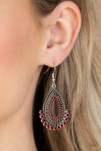 Paparazzi - Castle Collection - Red Earrings