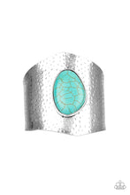 Load image into Gallery viewer, Paparazzi ~ Casual Canyoneer ~ Blue Turquoise Cuff Bracelet (Life of the Party Exclusive)