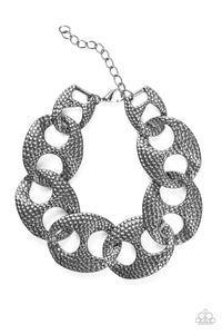Paparazzi ~ Casual Connoisseur ~ Black/Gunmetal Bracelet