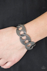 Paparazzi ~ Casual Connoisseur ~ Black/Gunmetal Bracelet