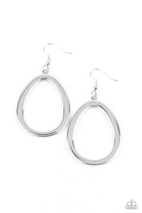 Paparazzi ~ Casual Curves ~ Silver Earrings