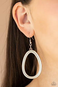 Paparazzi ~ Casual Curves ~ Silver Earrings
