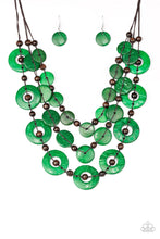 Load image into Gallery viewer, Paparazzi ~ Catalina Coastin ~ Green Wooden Bead Necklace Set