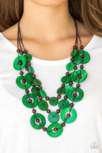 Load image into Gallery viewer, Paparazzi ~ Catalina Coastin ~ Green Wooden Bead Necklace Set