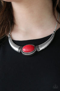 Paparazzi ~ Cause A STEER ~ Red Necklace Set