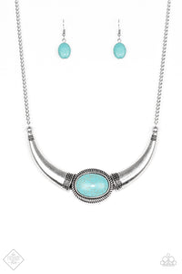 Paparazzi ~ Cause A Steer ~ Blue Turquoise Necklace Set (Fashion Fix Exclusive)