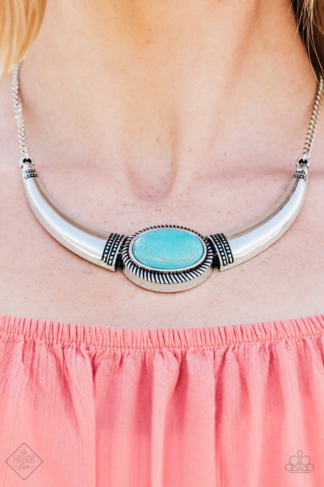 Paparazzi ~ Cause A Steer ~ Blue Turquoise Necklace Set (Fashion Fix Exclusive)