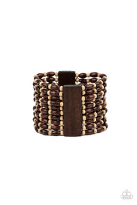 Paparazzi ~ Cayman Carnival ~ Brown Wooden Bracelet