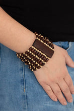 Load image into Gallery viewer, Paparazzi ~ Cayman Carnival ~ Brown Wooden Bracelet