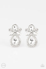 Load image into Gallery viewer, Paparazzi - Celebrity Crowd - White Clip On Earrings - Klassy Jewelz Boutique