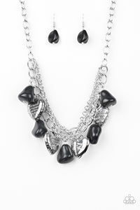 Paparazzi ~ Change Of Heart ~ Black Inspirational Necklace Set
