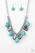 Load image into Gallery viewer, Paparazzi ~ Change Of Heart ~ Blue Turquoise  Inspirational Necklace Set