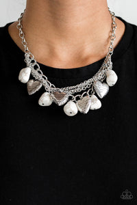 Paparazzi ~ Change of Heart ~ White Inspirational Necklace Set