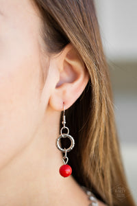 Paparazzi ~ Charmed, I Am Sure ~ Red Necklace Set (Life of the Party Exclusive)